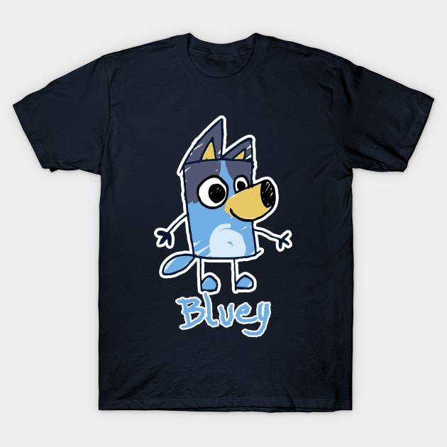 Blue ey Doodle T-Shirt by Pandadattarry